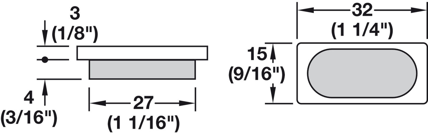 QuickClick Glide, rectangular, for press fitting