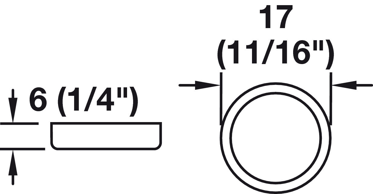 QuickClick Slim Glide, round, for press fitting Ø 17 mm