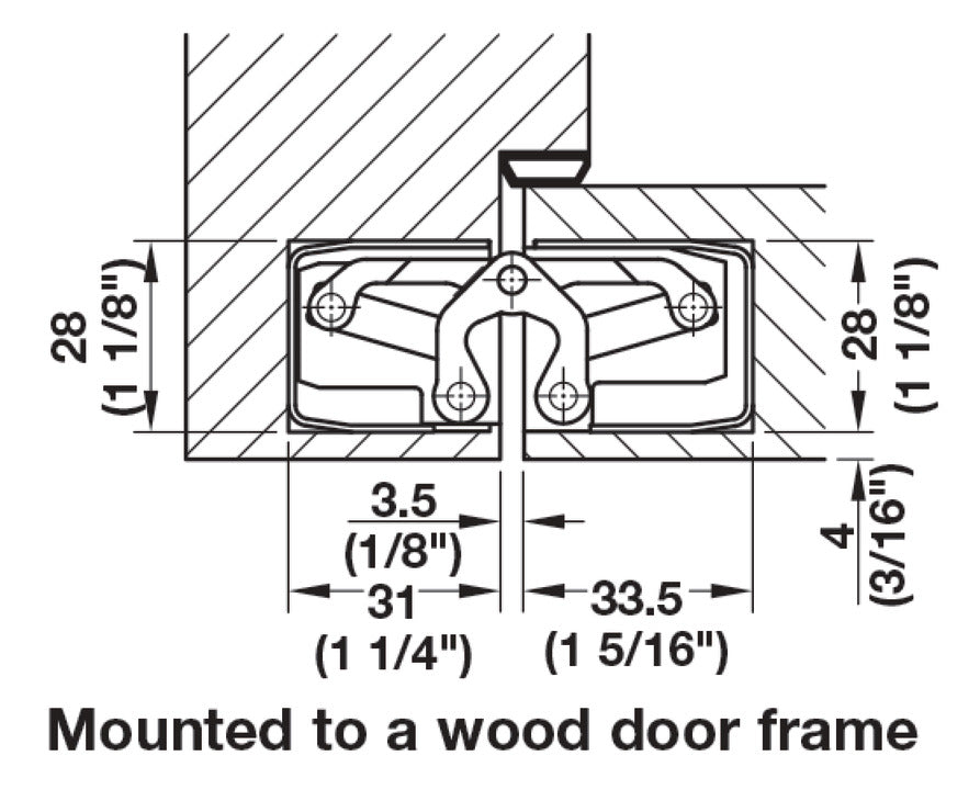 Concealed Hinge, TECTUS TE 340 3D