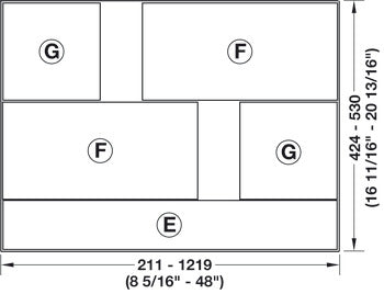 Kitchen Storage Box 1, Finelineâ„¢ Move, 211.5 x 423.5 x 120 mm