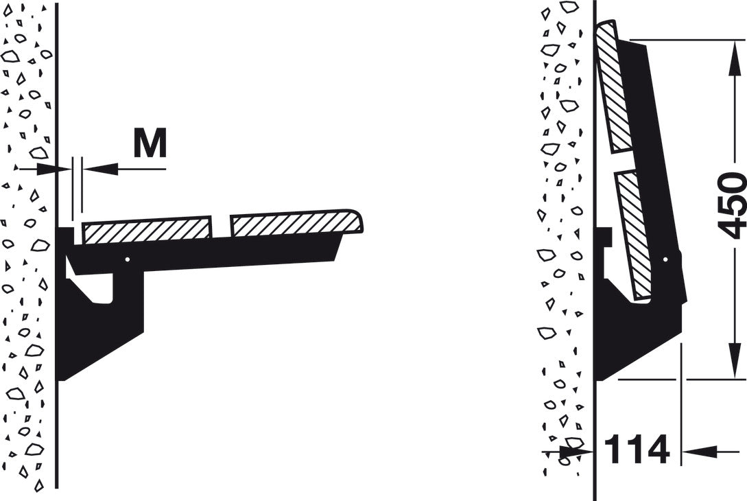 Folding Bench Bracket, Hebgo, Heavy Duty