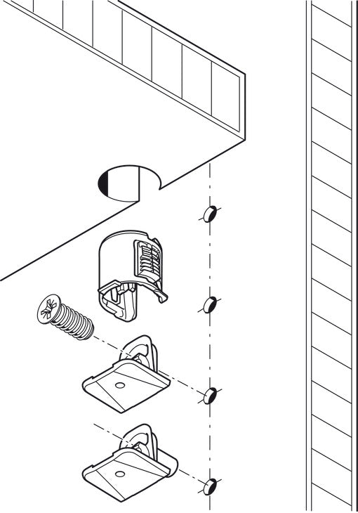Shelf Connector, Häfele Ixconnect Tab 15