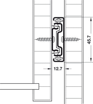 Accuride 3832SC Self-Close, Bulk Pack, Telescopic Side Mounted Cam Adjust Slide, Full Extension, 100 lbs Weight Capacity