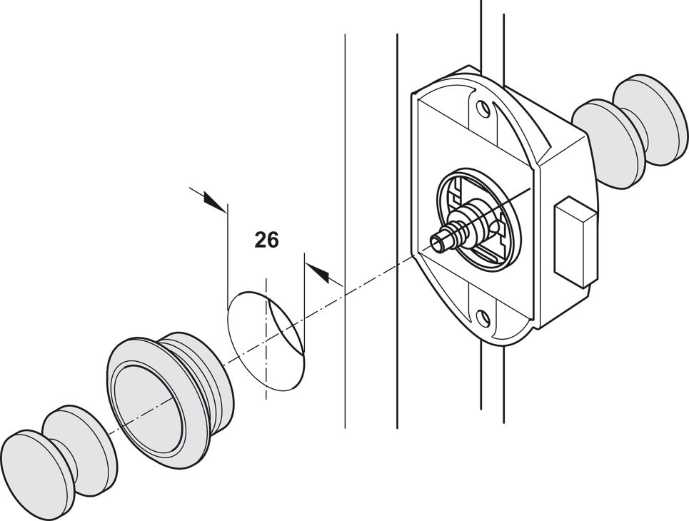 Round Rosette, for Push-Lock