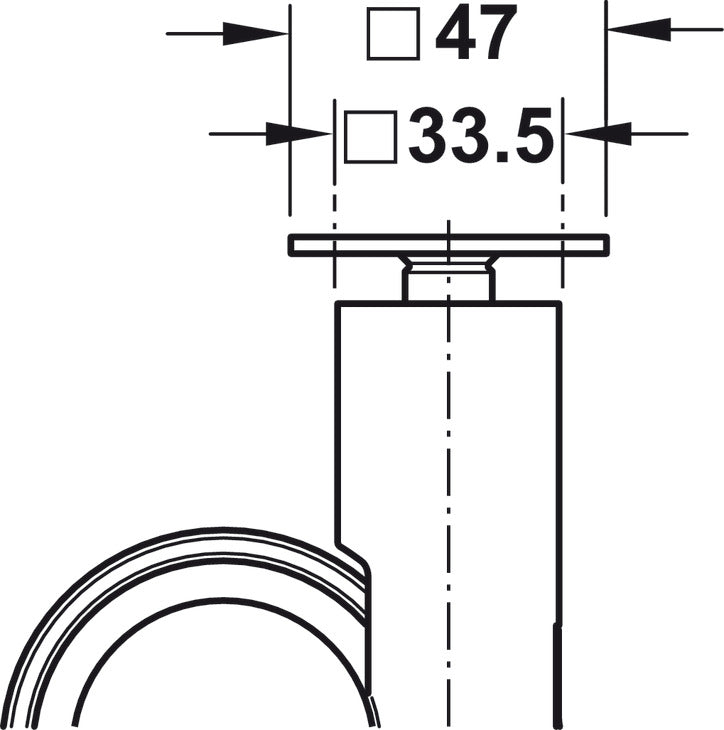 Caster, No Hub, Load Bearing Capacity 110 lbs.