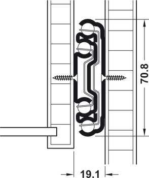 Accuride 7957 Shop Pack Side/Bottom Mounted Slide with Disconnect, Full Extension, 350 lbs Weight Capacity