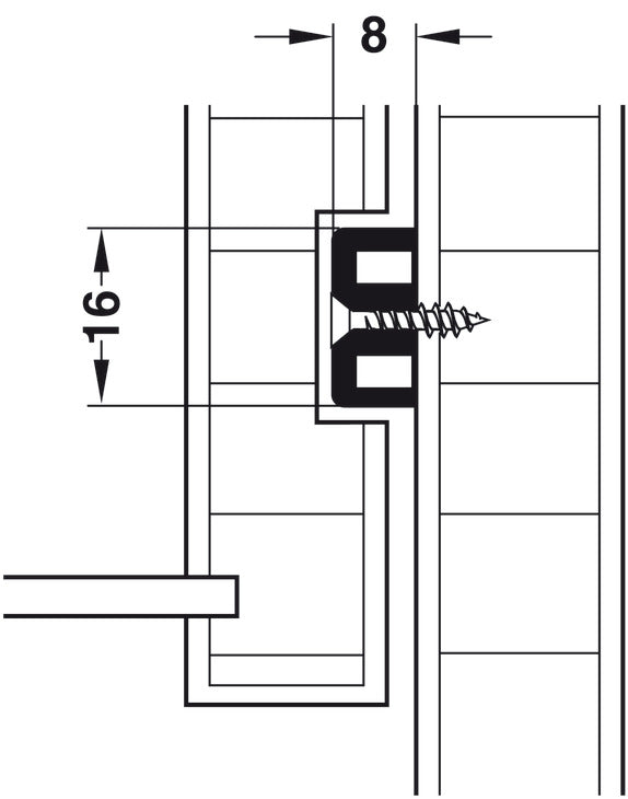 Guide Rail, 3/4 Extension, Side Mounted