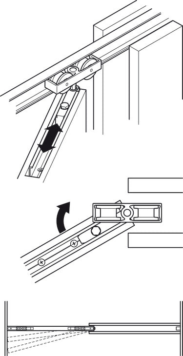 Sliding door fitting, Hawa Junior 80/B-Pocket, set