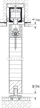Assembly Wedge, for Doors Running in the Ceiling