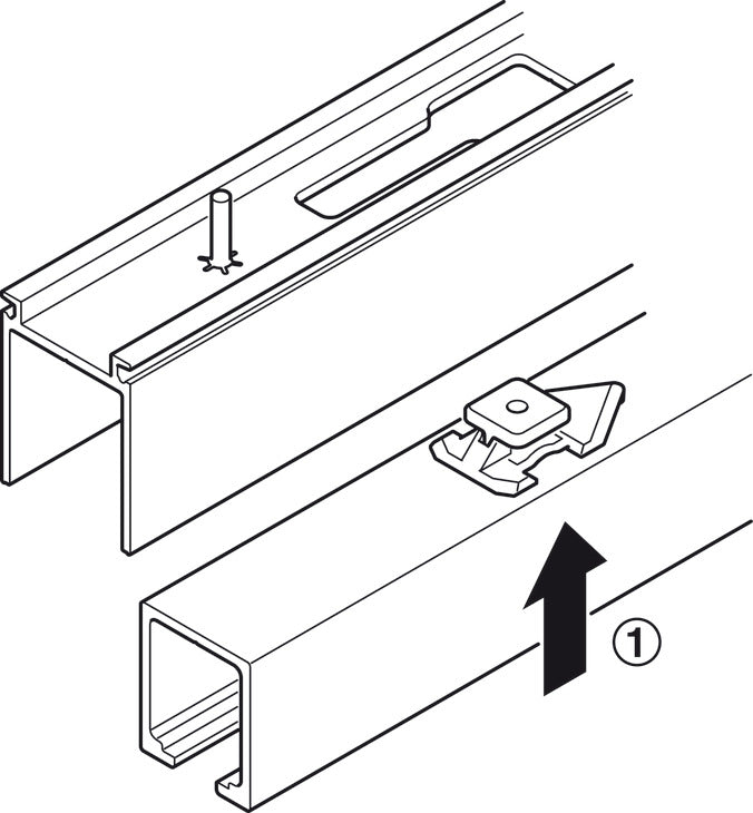 Sliding door fitting, Hawa Junior 80/B-Pocket, set