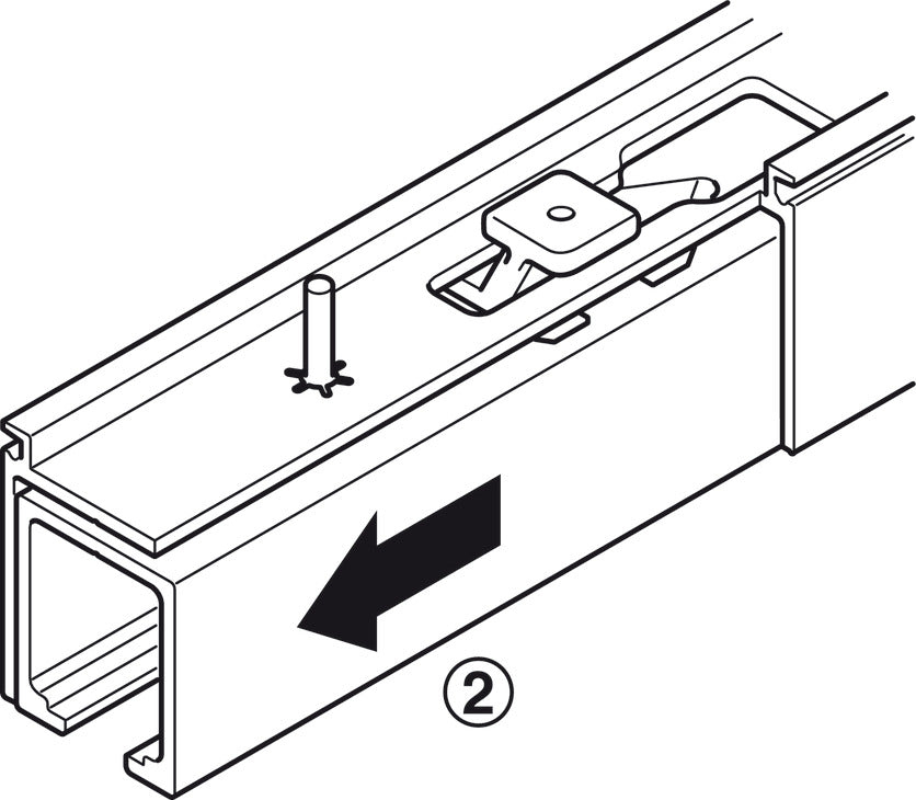 Sliding door fitting, Hawa Junior 80/B-Pocket, set