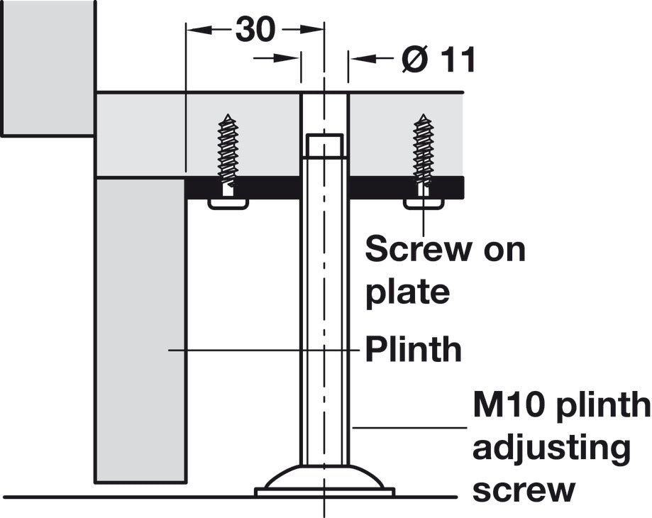 Threaded Plate, Screw-Mount