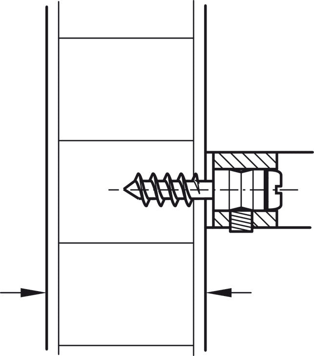 Mounting Set for Wood Door, Bodo/Carlo