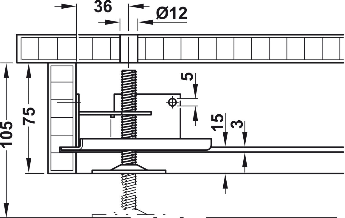 Base Leveler, with Corner Supporting Bracket