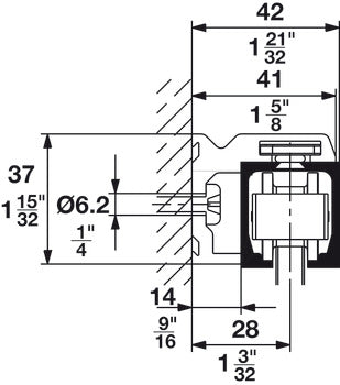 Angle Profile, Pre-Drilled for Upper Tracks, Junior 40