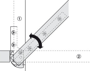 Desk Pivot Hinge, 90° Opening Angle