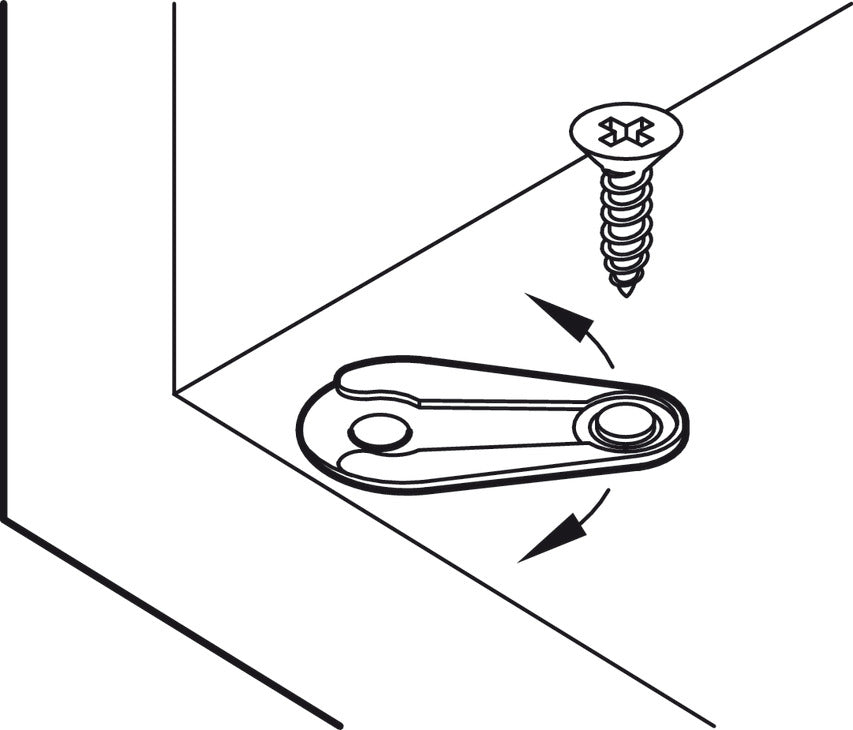 Pivot Hinge, 140° Opening Angle, Detachable