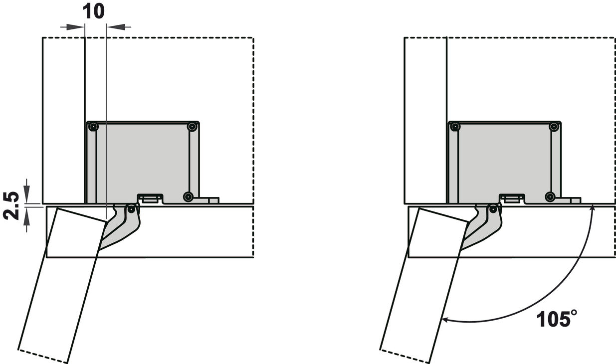 Hinge, Salice specialty,105° Air