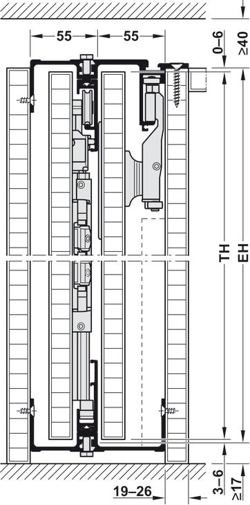 Wooden Folding Sliding Doors, HAWA Folding Concepta 25, set, hinges with soft closing mechanism