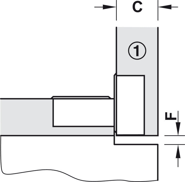 Flap Hinge, 3-Way Adjustable and Detachable, Zinc