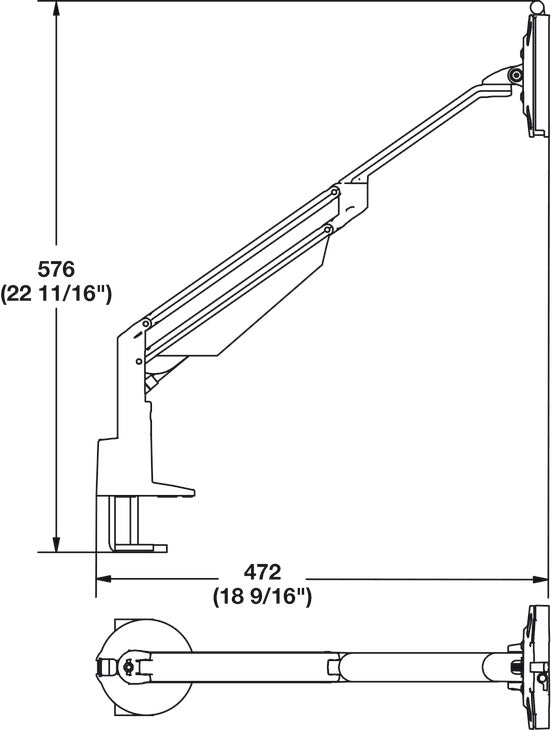 Monitor Arm, CLU II for Single Monitors