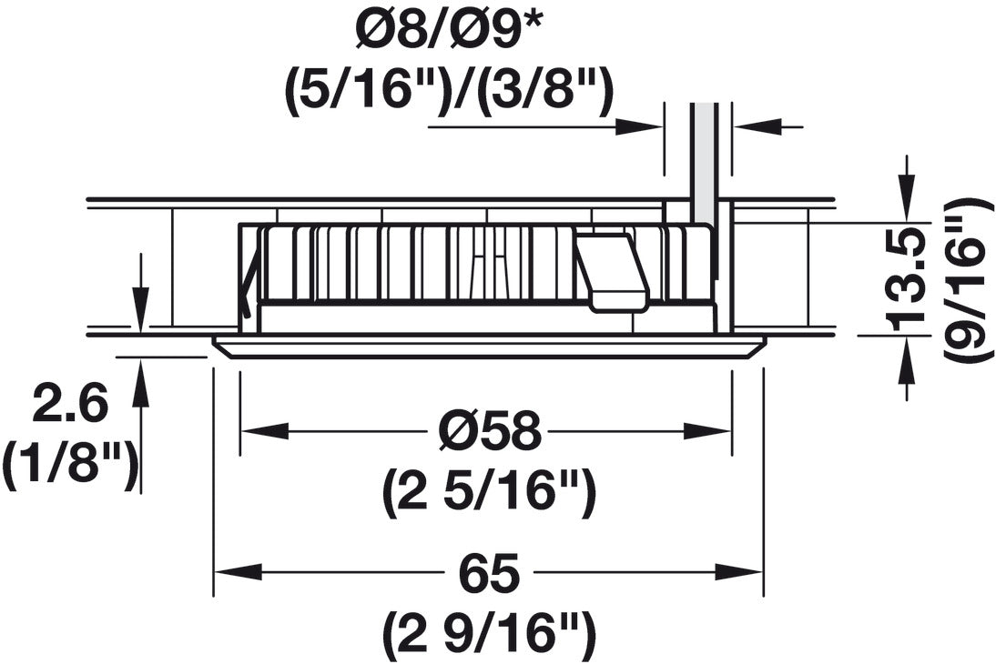 Recess Mounted Housing Trim Ring, for Loox LED 2025/2026