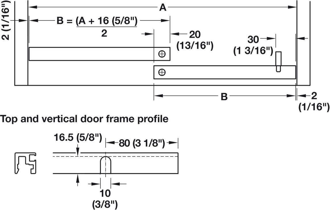 Sliding Door Hardware, Hawa Clipo 26 GR IF, set