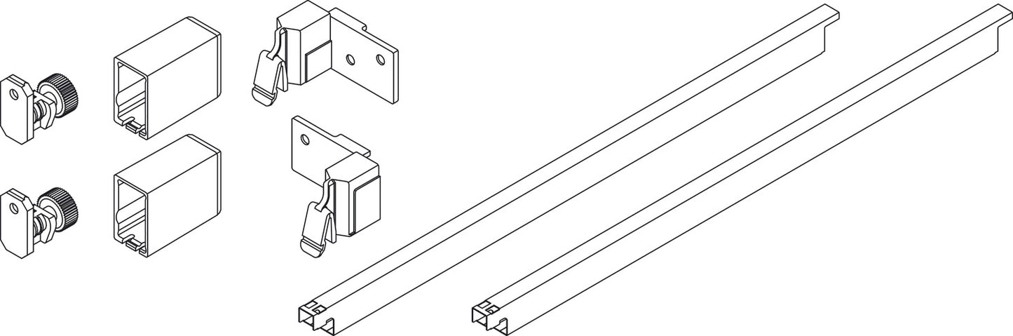 Railing set, rectangular, For Nova Pro Scala drawers