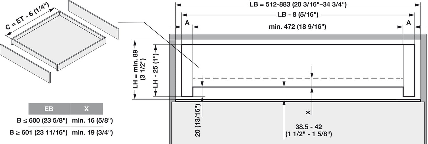 Two-Way Drawer Slide, Riverso, Full Extension, Synchronized