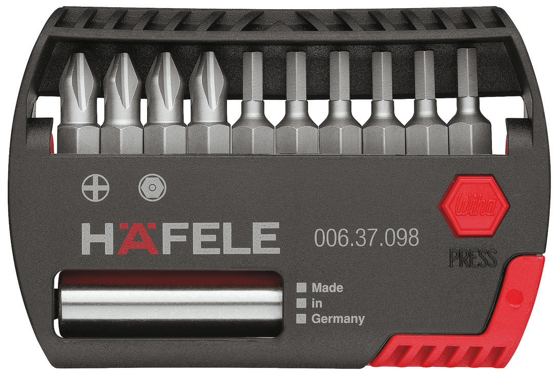 Bit box, with 10 bits, PZ and TS T-star, Häfele