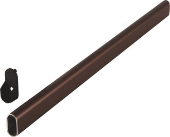 Aluminum Oval Wardrobe Tube, with Supports