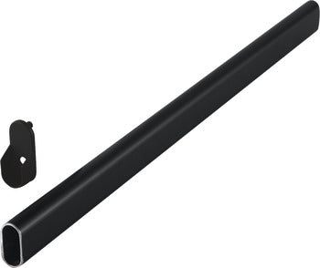 Aluminum Oval Wardrobe Tube, with Supports