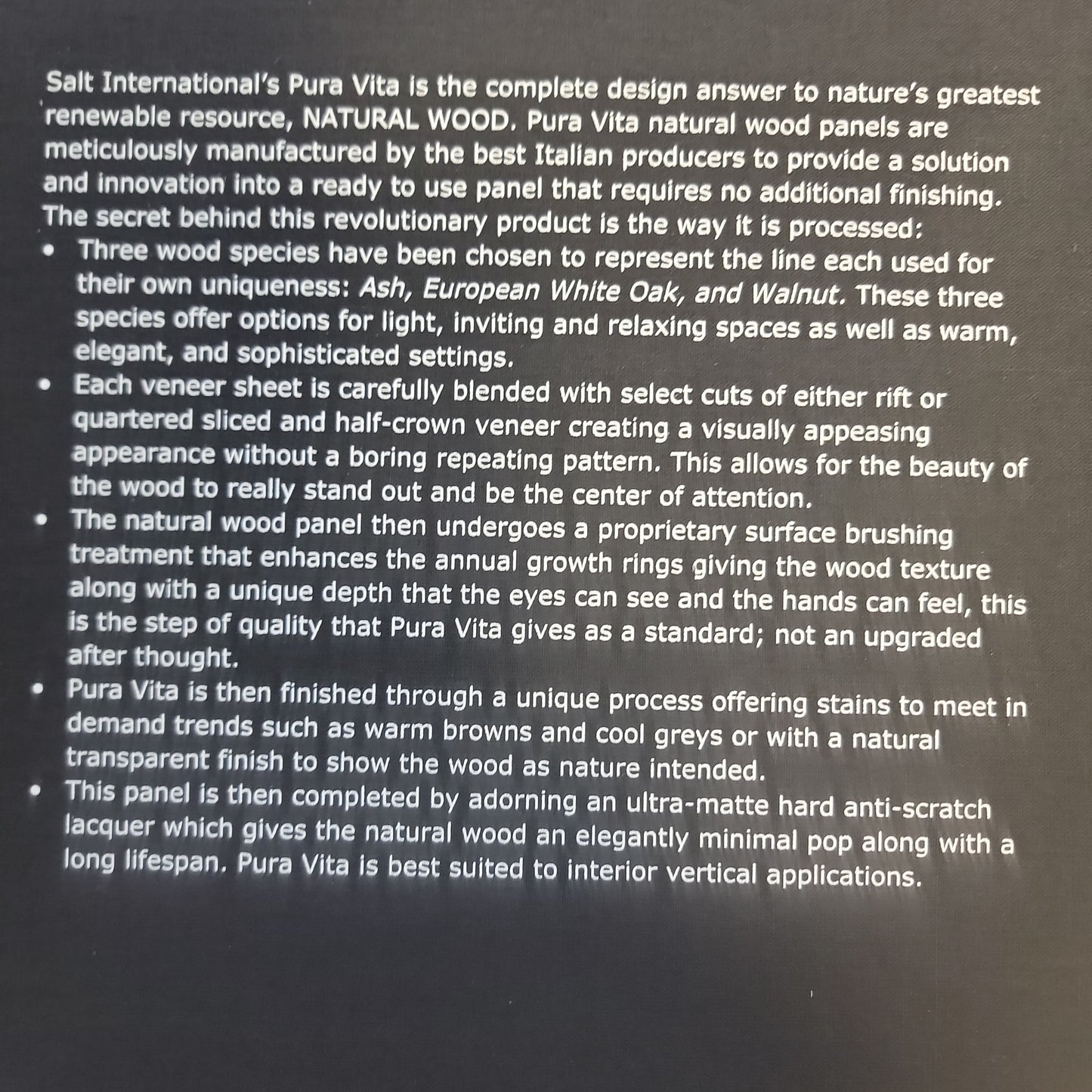 Salt Pura Vita Sample Book