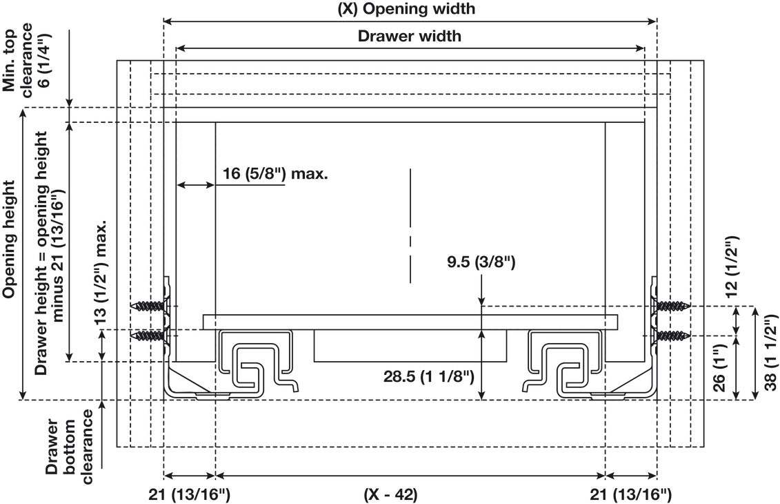 Concealed Undermount Slide, Salice Progressa Smove