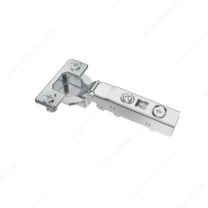 RCS 105 Hinge Quick Assembly, Full Overlay, Soft-Close with RCS Mounting Plates - with 5 x 9.8 mm Expando Dowels and Eccentric Adjustment