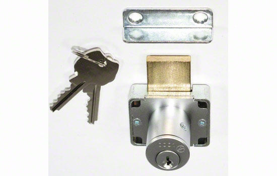 200-26D78MK02 - 7/8" Dull Chrome 5 Pin Master Keyed Drawer Lock - Keyed Alike Key #0002