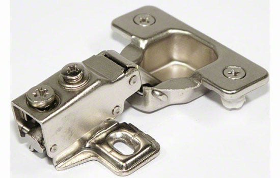 243-1061 - 110 Degree Soft-closing Doweled 1/2" Overlay Short Arm Hinge