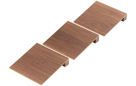 2505330373 - 5-3/8"W x 16-11/16"D Walnut Wood 3-Piece Slanted Spice Insert for StraightLine Drawer Organizer System