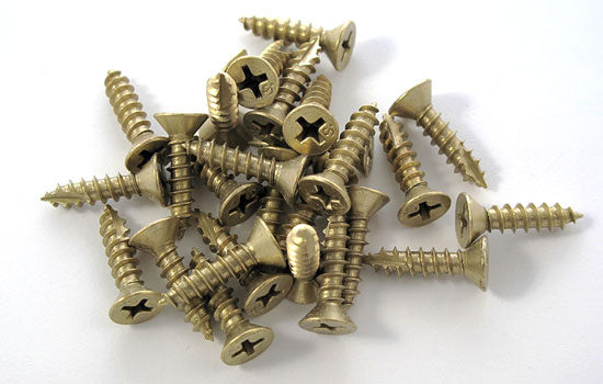 29797-SCREW - 2817 1X9 US4 Satin Brass Hinge Screw - 800 per Box