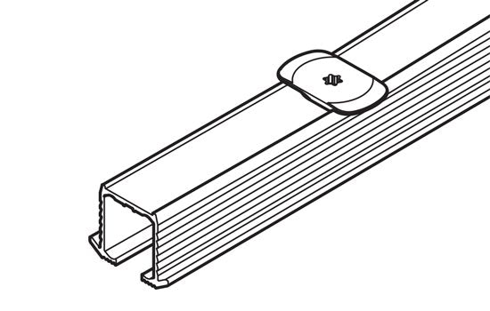 405.87.092 - 8'2" Eku Clipo Swivel Lug Cabinet Door Top Track - 16 Kg Weight Capacity