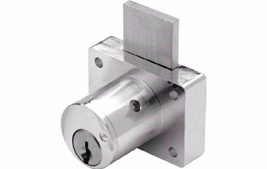 800SC26D138-101 - 1-3/8" Dull Chrome C Keyway Door Lock - Keyed Alike Key #101