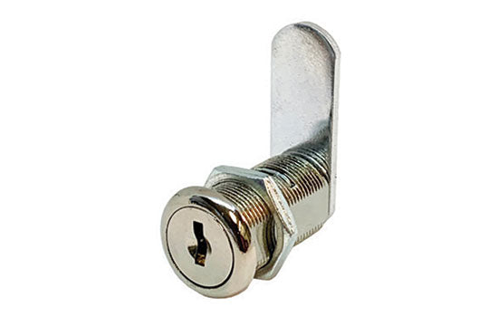 954-14A-C346A - 15/16" Nickel Disc Tumbler Cam Lock for 7/8" Material - Keyed Alike Key C346A