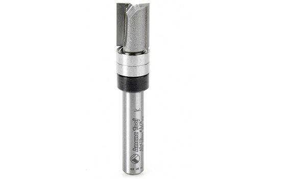AM45475 - 2 Flute 3/8" Diameter x 1/4" Shank Plunge Router Bit with Ball Bearings