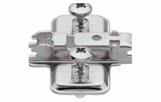B174E6100 - 0mm Expando Dowel Wing Baseplate for Cliptop Hinges