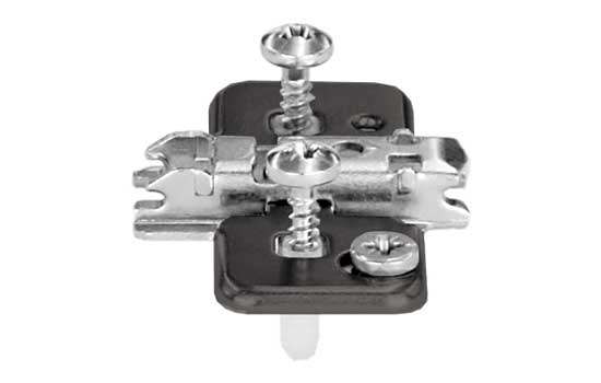 B174H7100E-BK - 0mm Onyx Black Expando Cam Adjustable Wing Baseplate for Cliptop Hinges