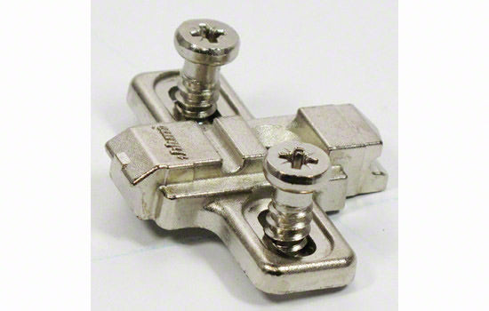 B175L8100 - 0mm Mounted Euro Screw Wing Baseplate for Cliptop Hinges