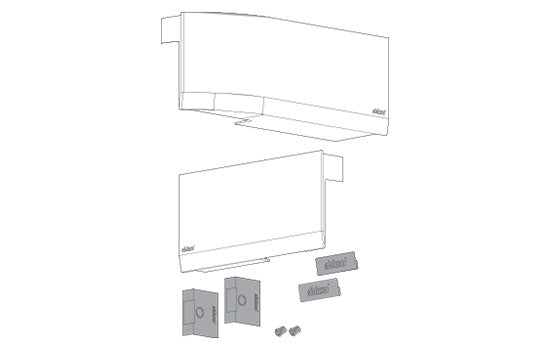 B23K8000SW - Silk White Aventos HK-Top Series Cover Set for Servodrive Applications with Switches