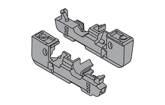 B298.7600 - +/- 2mm Depth Adjustment Adapter Set for Movento Slides in Inset Applications
