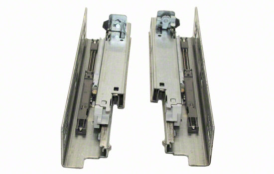 B563F2290B10 - 9" Soft-close Full Extension Zinc F-series Tandem Drawer Slide for 3/4" Material - 100 Lbs Weight Rating