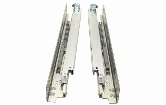 B563F4570B - 18" Soft-close Full Extension Zinc F-series Tandem Drawer Slide for 3/4" Material - 100 Lbs Weight Rating